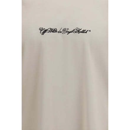 Off-White Beige Cotton T-Shirt