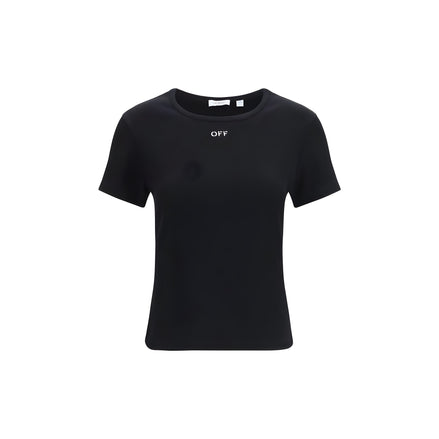 Off-White Black Cotton T-Shirt
