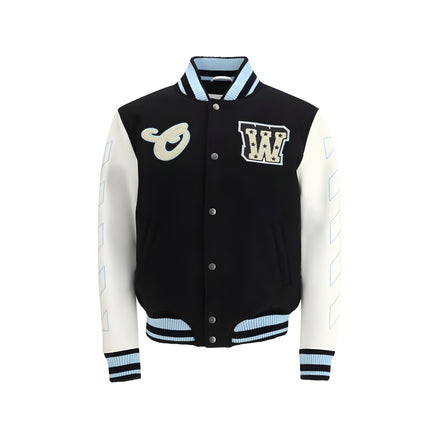 Off-White Black Wool Bomber Jacket