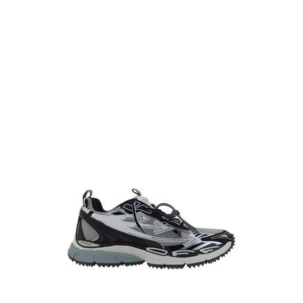 Off-White Gray Polyurethane Athletic Sneakers