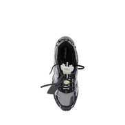 Off-White Gray Polyurethane Athletic Sneakers