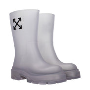 Off-White Transparent Pvc Ankle Boots