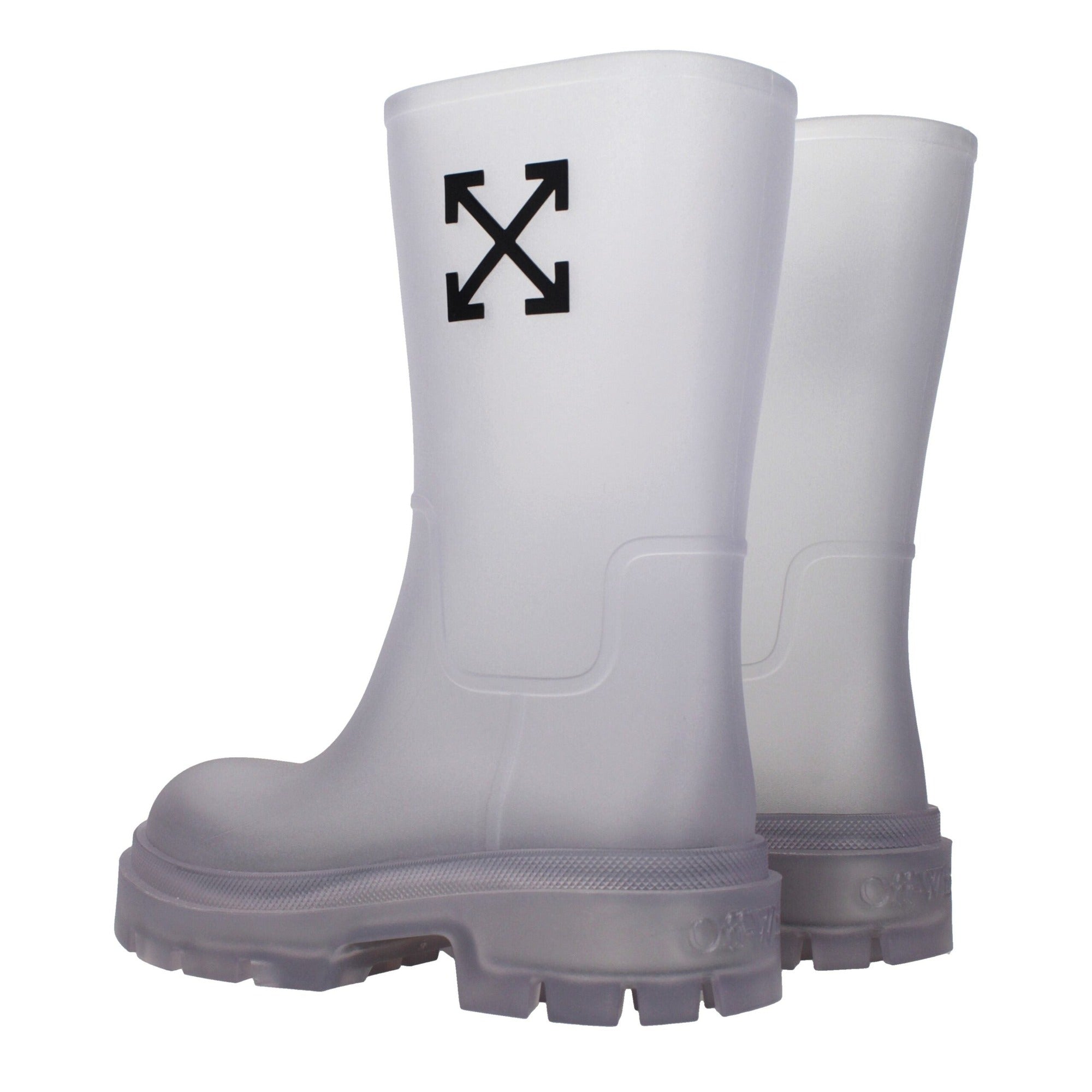 Off-White Transparent Pvc Ankle Boots