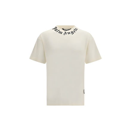 Palm Angels Beige Cotton T-Shirt