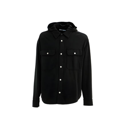 Palm Angels Black Cotton Shell Jacket