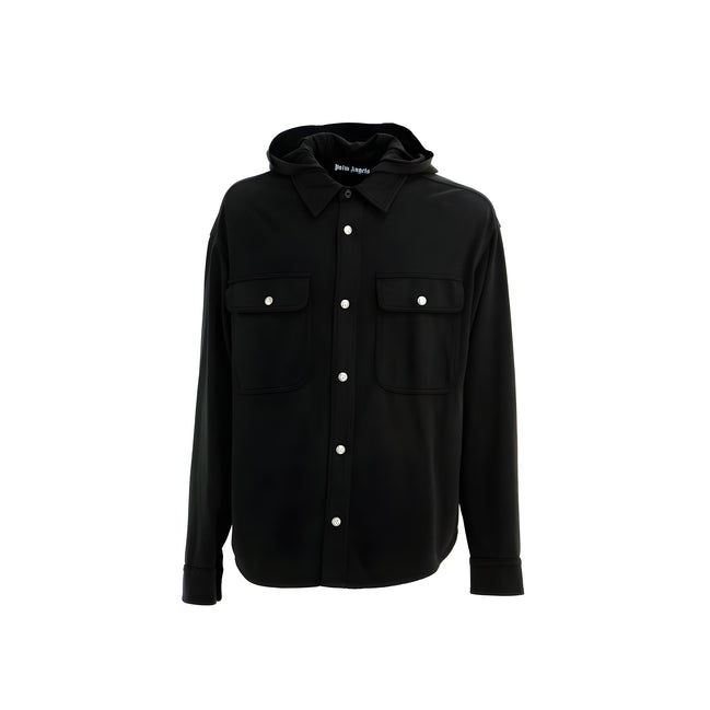 Palm Angels Black Cotton Shell Jacket