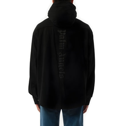 Palm Angels Black Cotton Shell Jacket