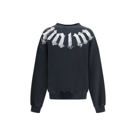 Palm Angels Black Cotton Sweatshirt
