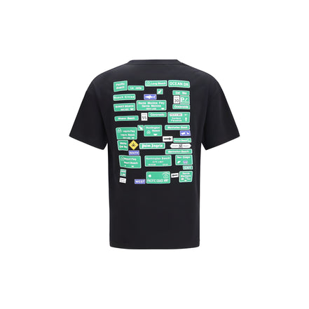 Palm Angels Black Cotton T-Shirt