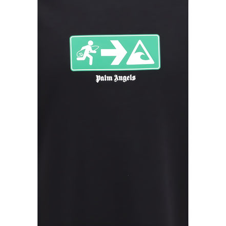 Palm Angels Black Cotton T-Shirt