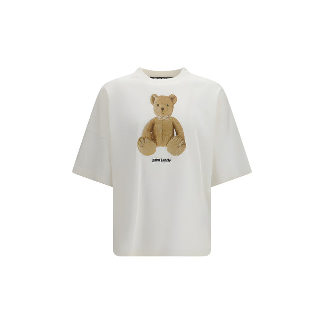 Palm Angels White Cotton T-Shirt