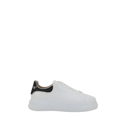 Philipp Plein White Leather Low Top Sneakers