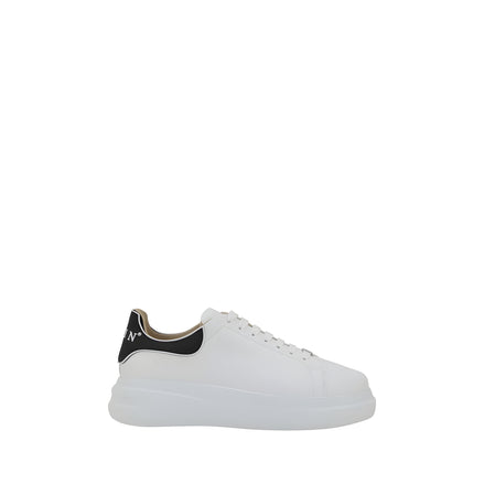 Philipp Plein White Leather Low Top Sneakers