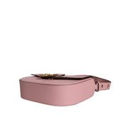 Versace Pink Grainy Logo Crossbody Shoulder Bag
