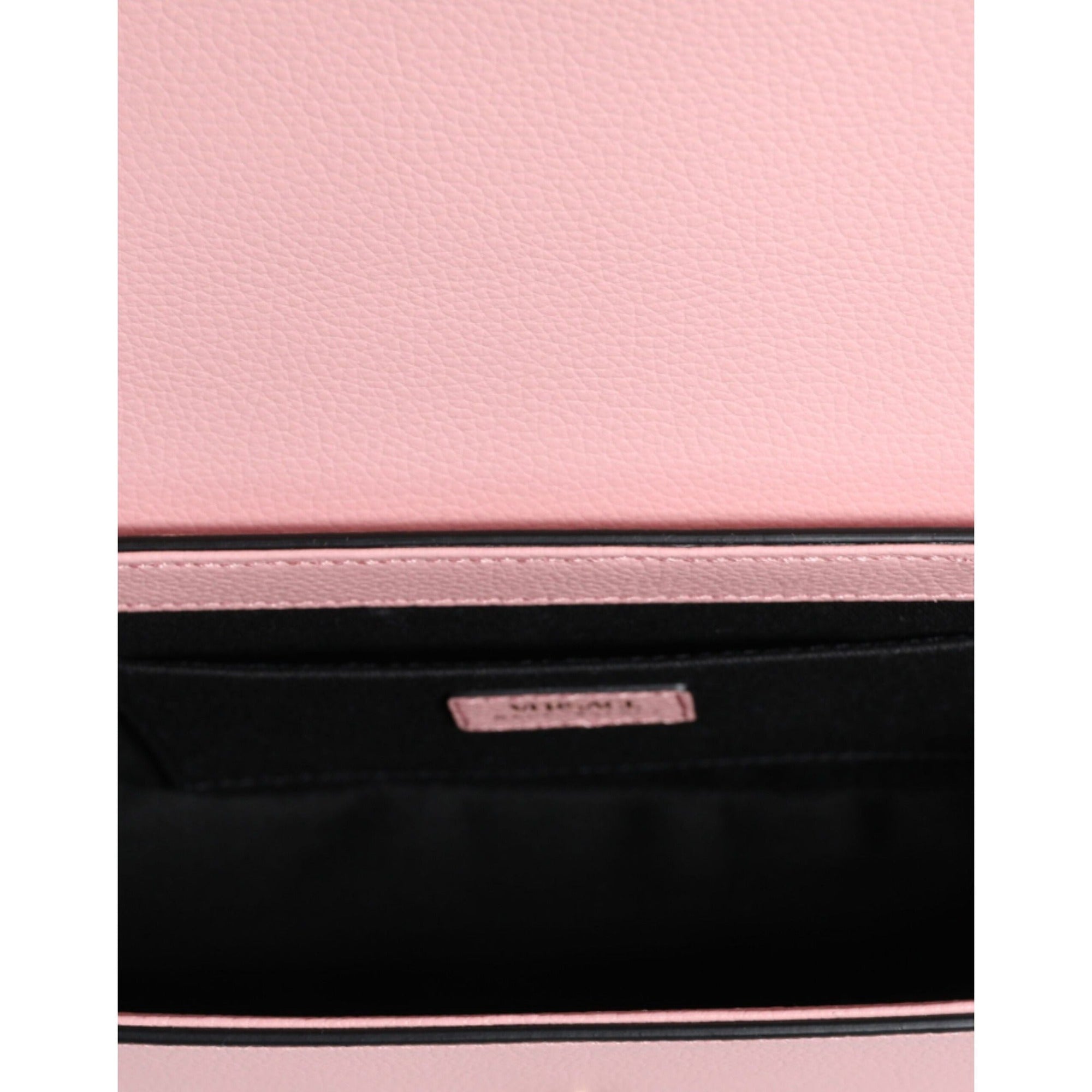 Versace Pink Grainy Logo Crossbody Shoulder Bag