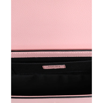 Versace Pink Grainy Logo Crossbody Shoulder Bag