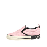 Dolce & Gabbana Pink Quilted Slip-On Sneakers
