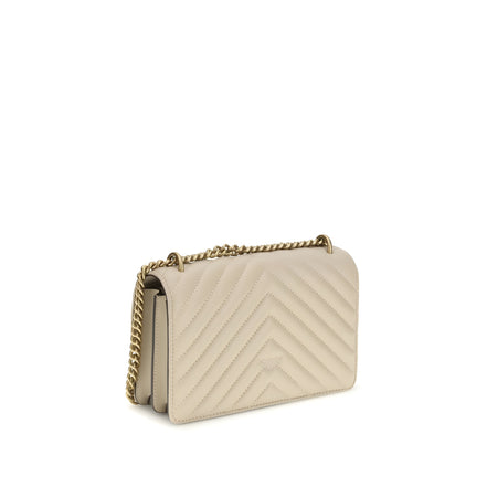PINKO Beige Calf Leather Shoulder Bag