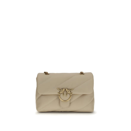 PINKO Beige Calf Leather Shoulder Bag
