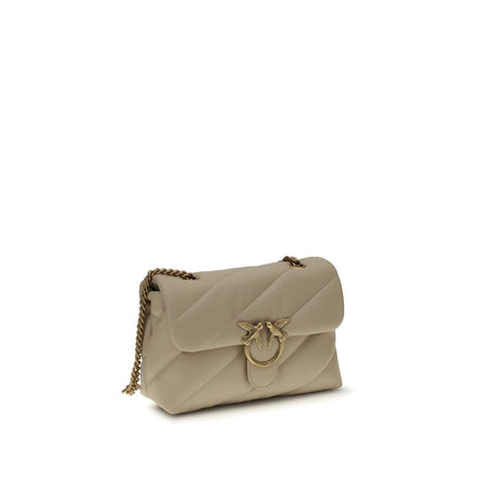 PINKO Beige Calf Leather Shoulder Bag