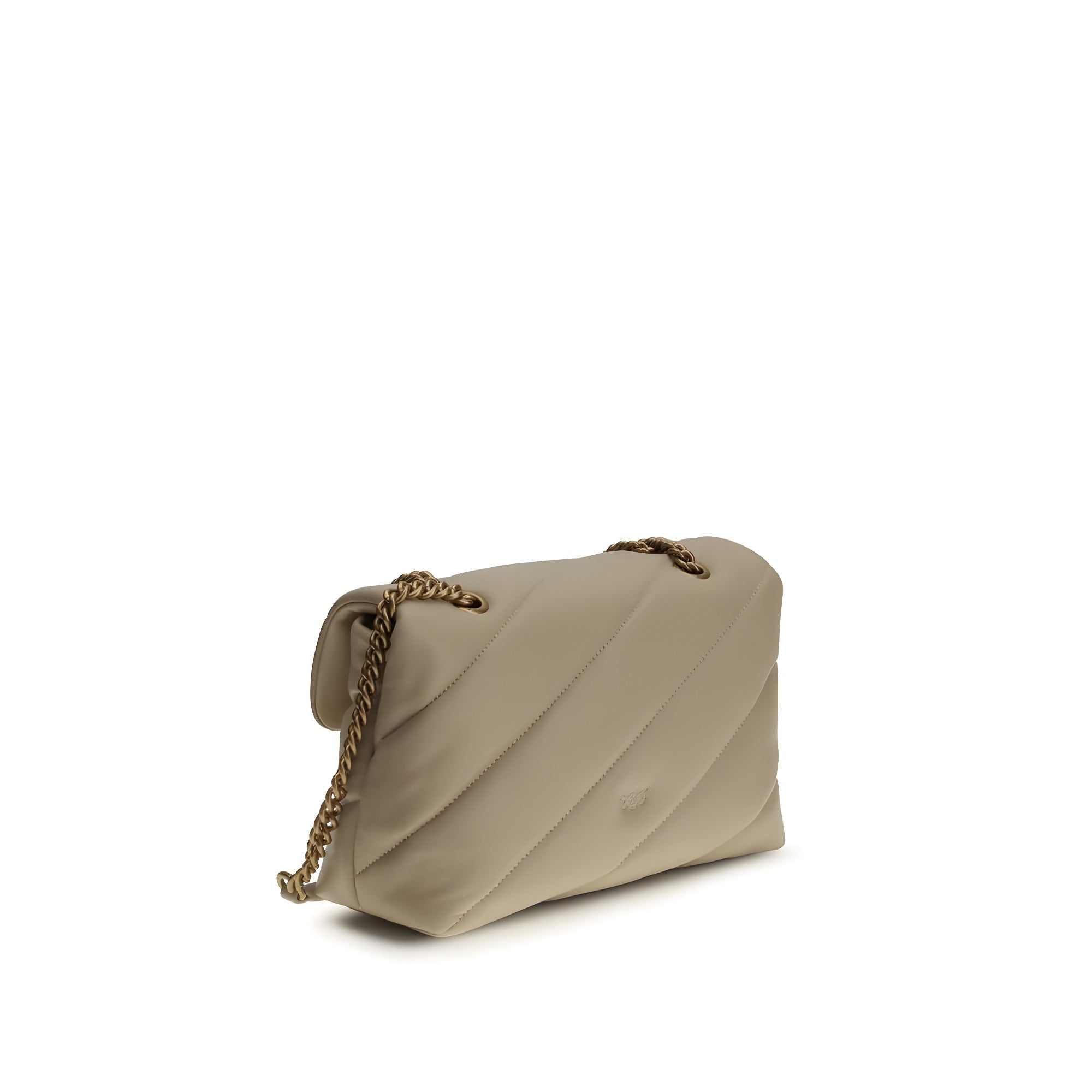 PINKO Beige Calf Leather Shoulder Bag