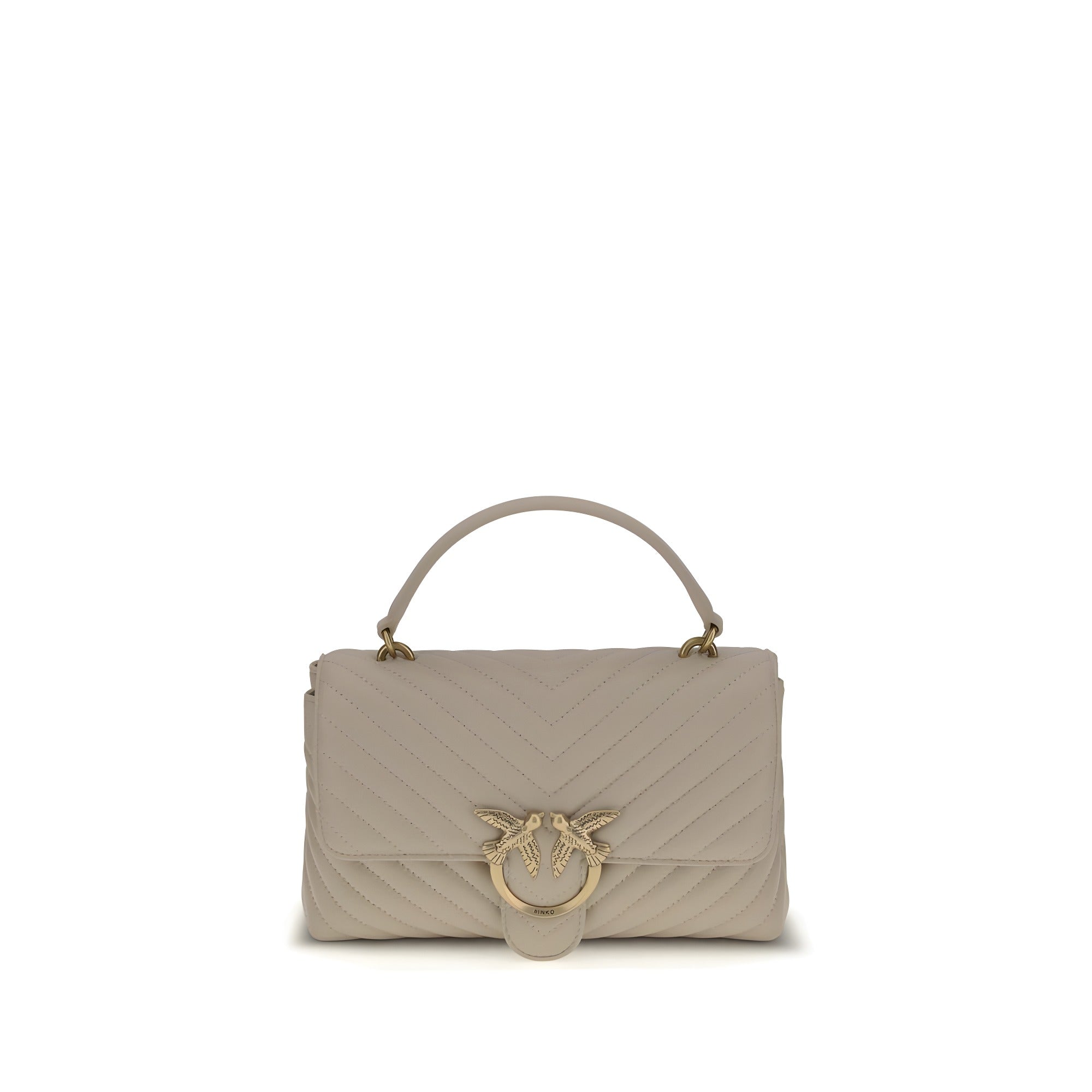 PINKO Beige Love Lady Handbag