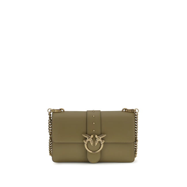 PINKO Bicolor Calf Leather Shoulder Bag