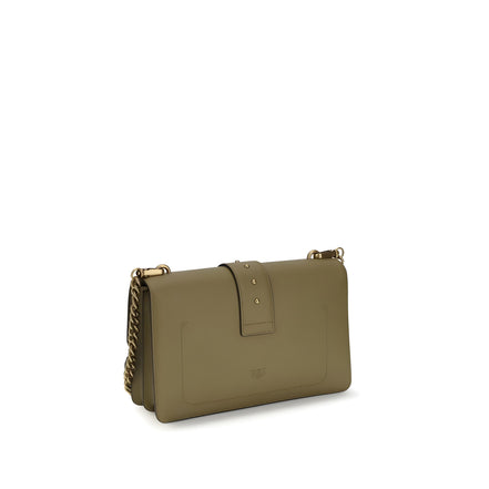 PINKO Bicolor Calf Leather Shoulder Bag