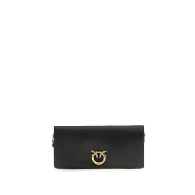 PINKO Black Love Medium Clutch Bag