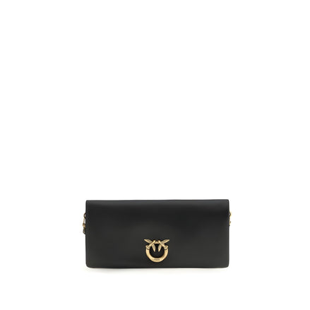 PINKO Black Love Medium Clutch Bag