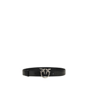 PINKO Black Calf Leather Regular Belt