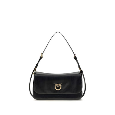 PINKO Black Love Click Soft Horizontal Shoulder Bag