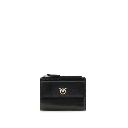 PINKO Black Logo Snap Wallet