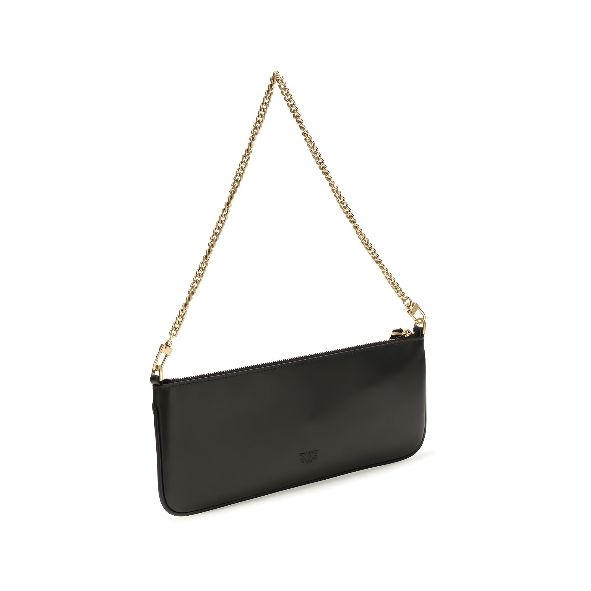 PINKO Black Calf Leather Shoulder Bag