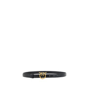 PINKO Black Calf Leather Regular Belt