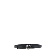 PINKO Black Calf Leather Regular Belt