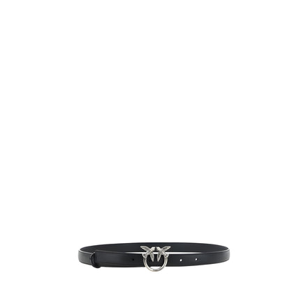 PINKO Black Calf Leather Regular Belt