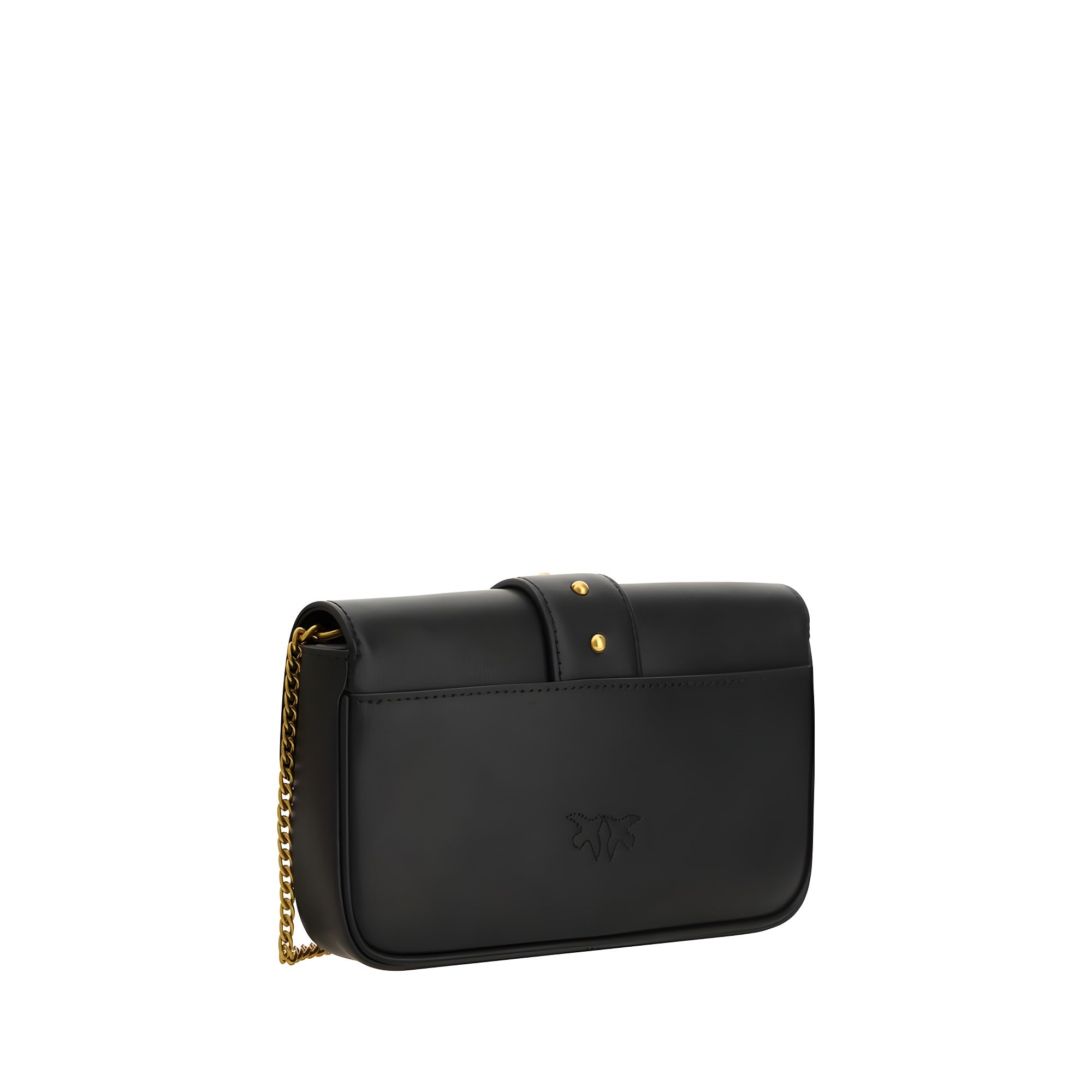 PINKO Black Calf Leather Shoulder Bag