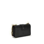 PINKO Black Calf Leather Shoulder Bag