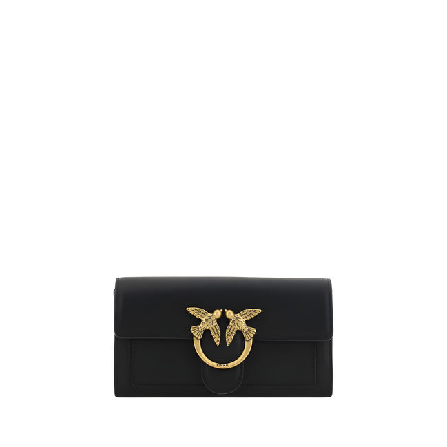 PINKO Black Calf Leather Wallet