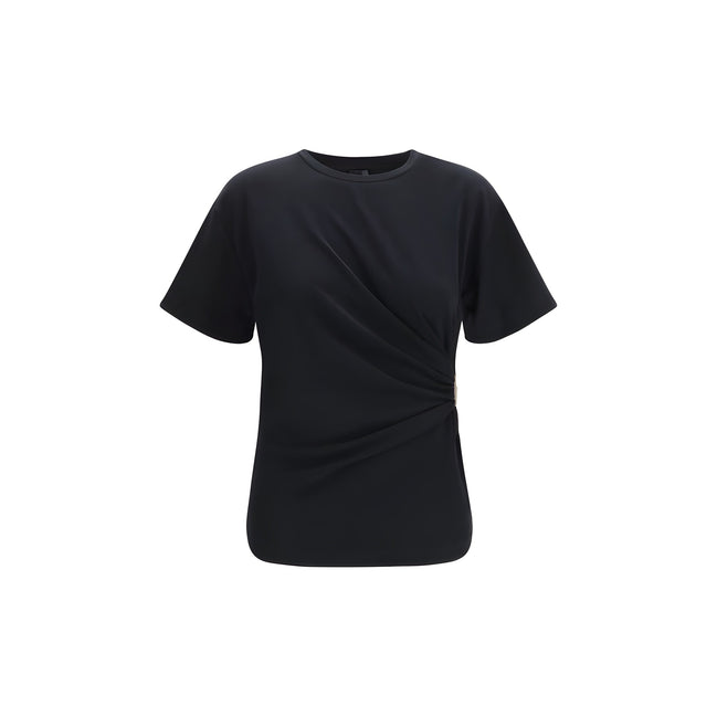 PINKO Black Mary Drape T-Shirt