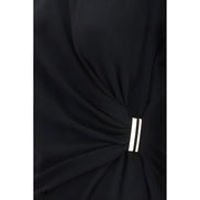 PINKO Black Mary Drape T-Shirt