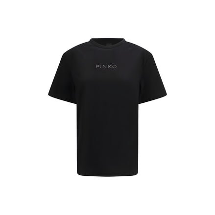 PINKO Black Rhinestone T-Shirt