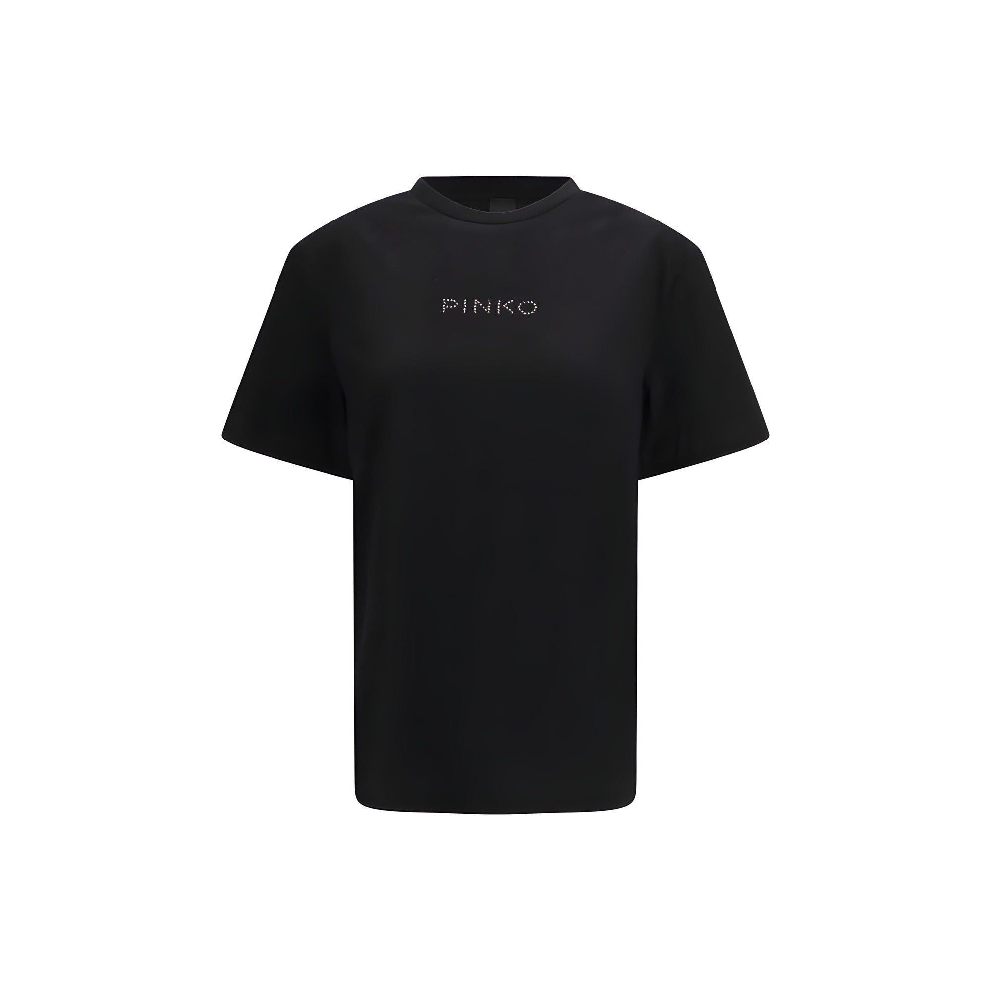 PINKO Black Rhinestone T-Shirt