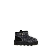 PINKO Black Fabric Ankle Boots