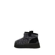PINKO Black Fabric Ankle Boots
