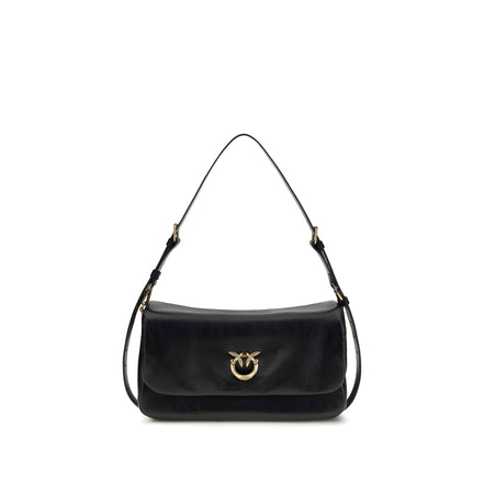 PINKO Black Love Click Soft Horizontal Shoulder Bag