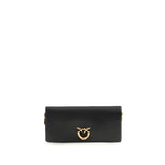 PINKO Black Love Medium Clutch Bag