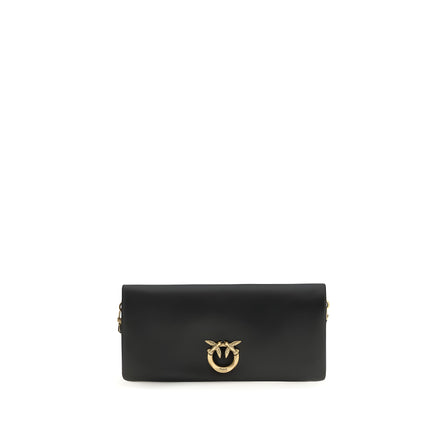 PINKO Black Love Medium Clutch Bag