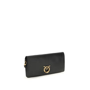 PINKO Black Love Medium Clutch Bag